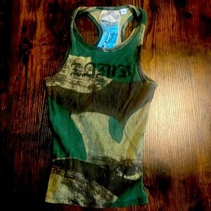 LAMB Gwen Stefani camouflage tank top